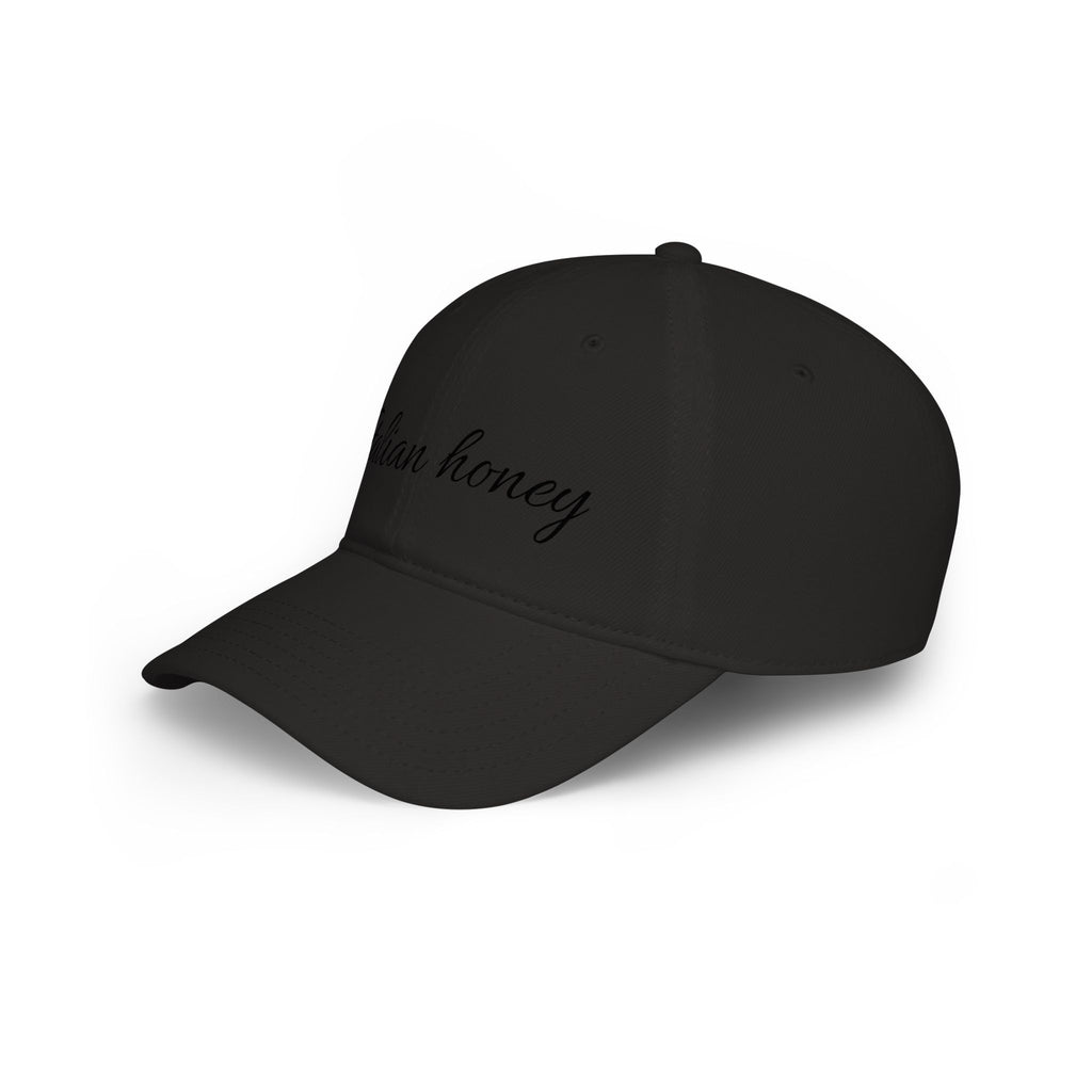 Italian Honey Low Profile Baseball Cap — Script Logo Hat for Italian Heritage & Gifts