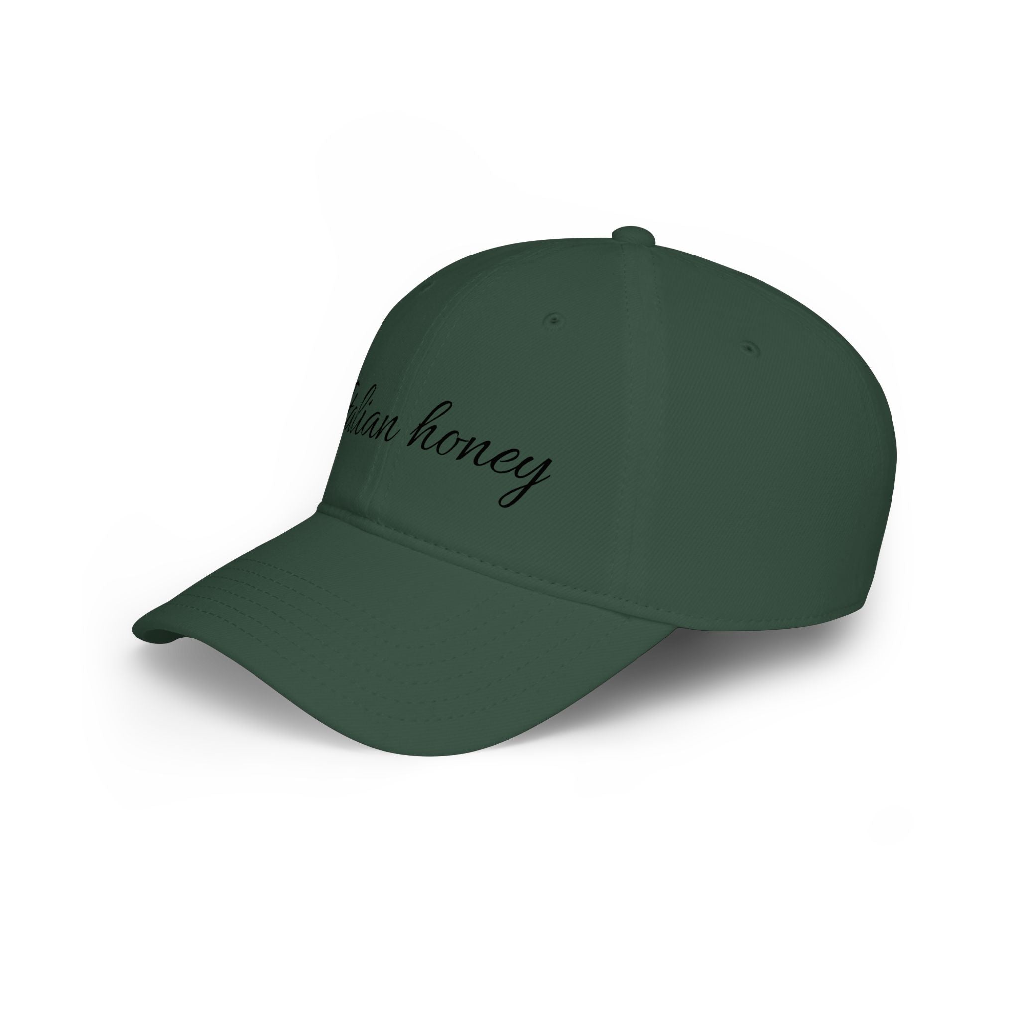 Italian Honey Low Profile Baseball Cap — Script Logo Hat for Italian Heritage & Gifts