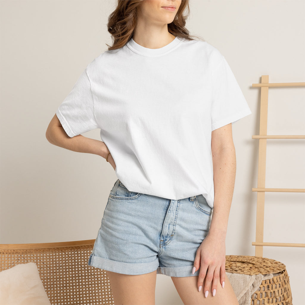 Classic White T-Shirt — Garment-Dyed Crew Tee