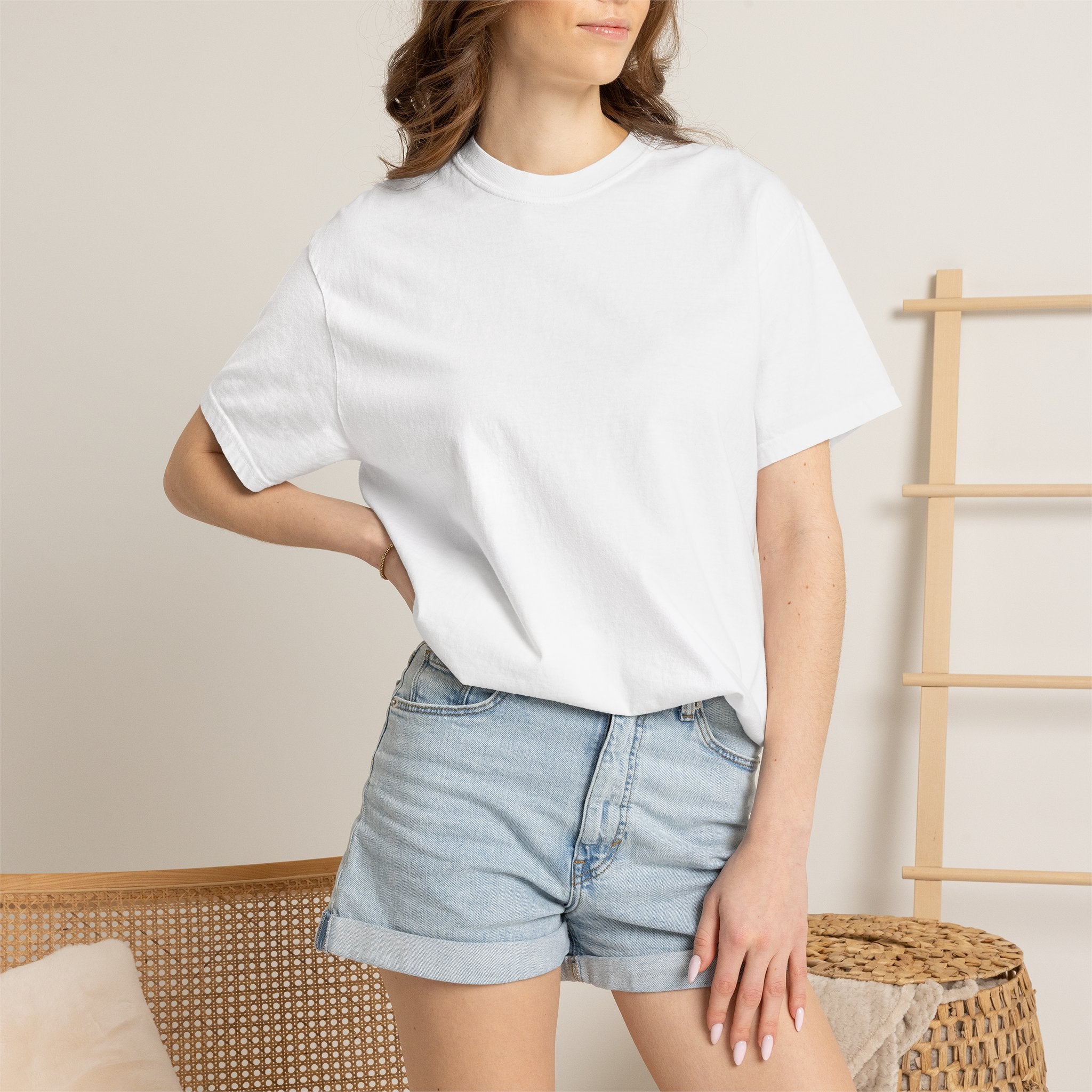 Classic White T-Shirt — Garment-Dyed Crew Tee