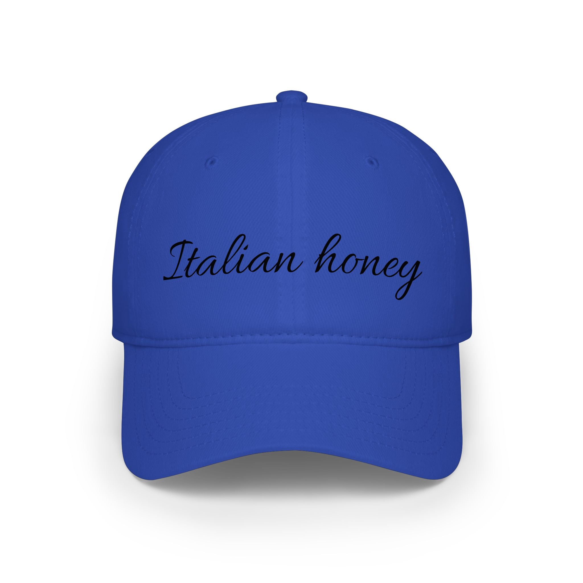 Italian Honey Low Profile Baseball Cap — Script Logo Hat for Italian Heritage & Gifts