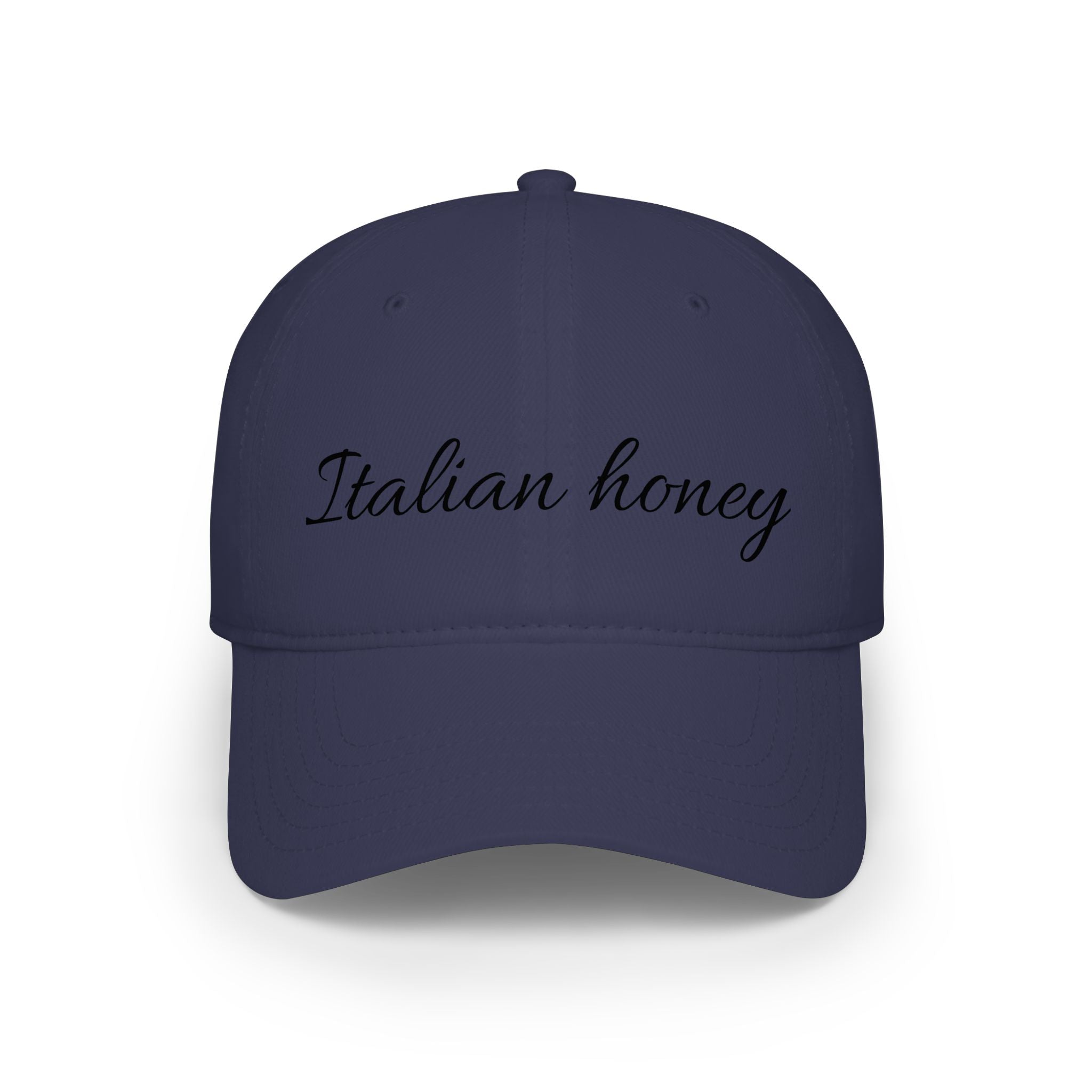 Italian Honey Low Profile Baseball Cap — Script Logo Hat for Italian Heritage & Gifts